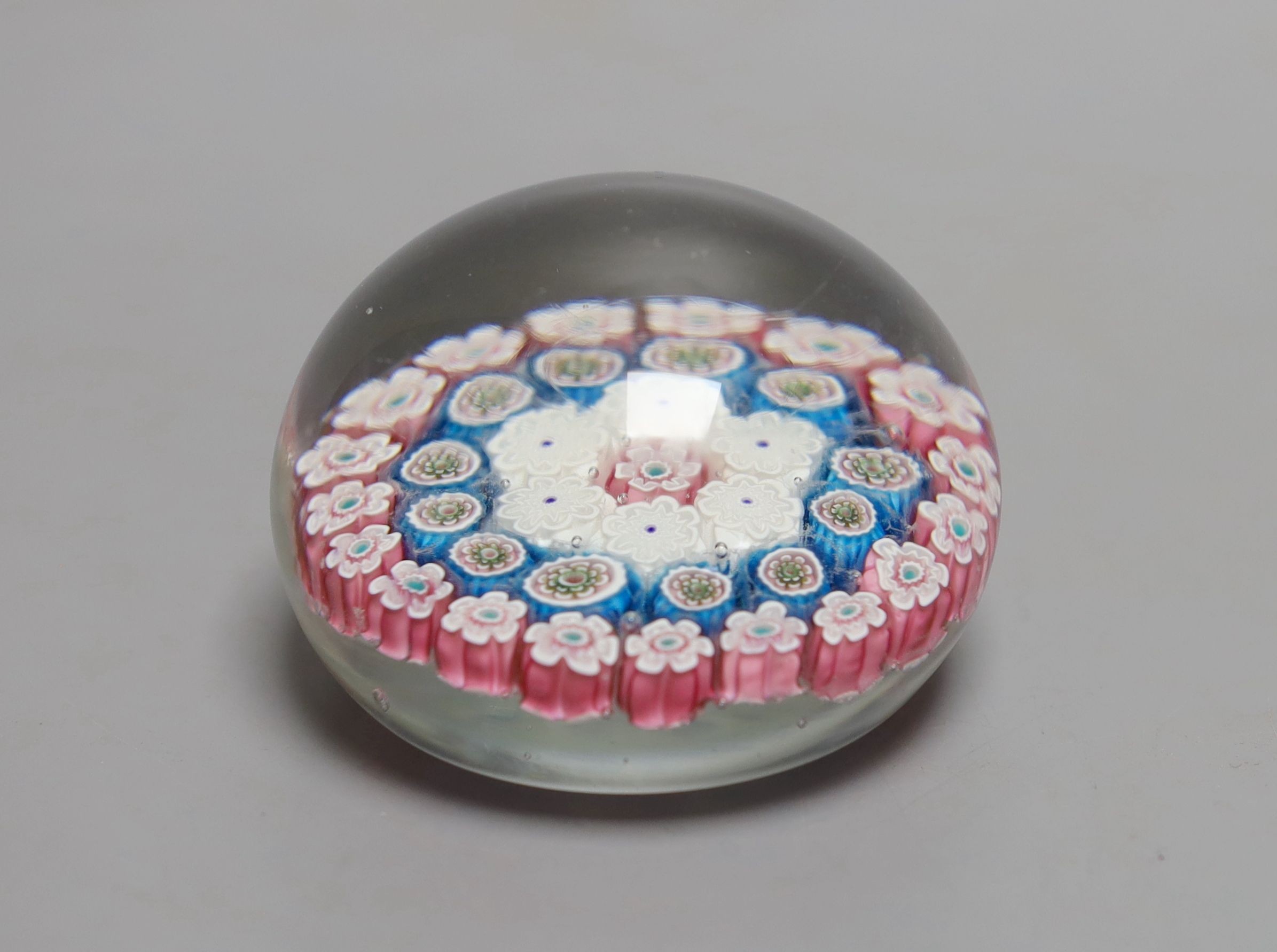 A Murano Millefiori glass paperweight - 7cm diameter